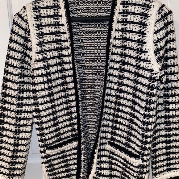 Maje black and white knit cardigan - Picture 4 of 16